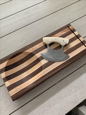 Custom Made Ulu Cutting Board With Ulu Knife