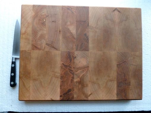 Custom Made Ambrosia Maple End Grain Chopping Board, Butcher Block, Island