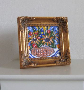 Custom Made Still Life Original Acrylic Art Painting Sunflowers In A Basket