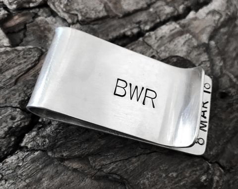 Custom Made Sterling Silver - Shiny Or Rustic Money Clip