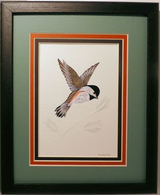 Custom Made Chickadees -  Quilled And Framed Wall Art New Hampshire Chickadees