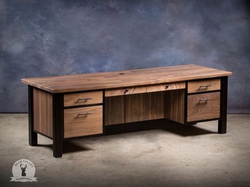 Custom Made Reclaimed Barnwood Executive Desk