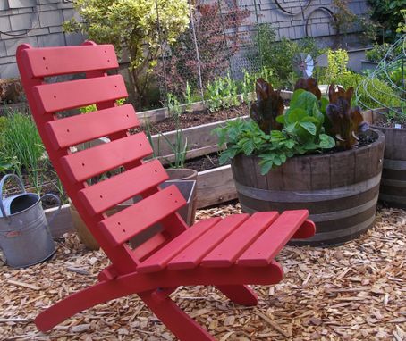 Custom Made Comfy High Back Outdoor Cedar Chair - Colorful / Durable / Storable