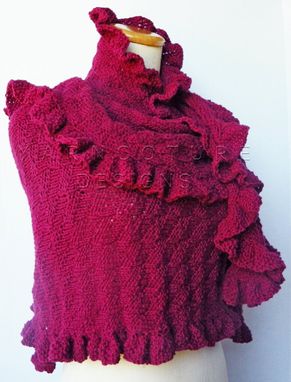 Custom Made The Extreme Ruffles Shawl - Luxury Wrap / You Choose The Color