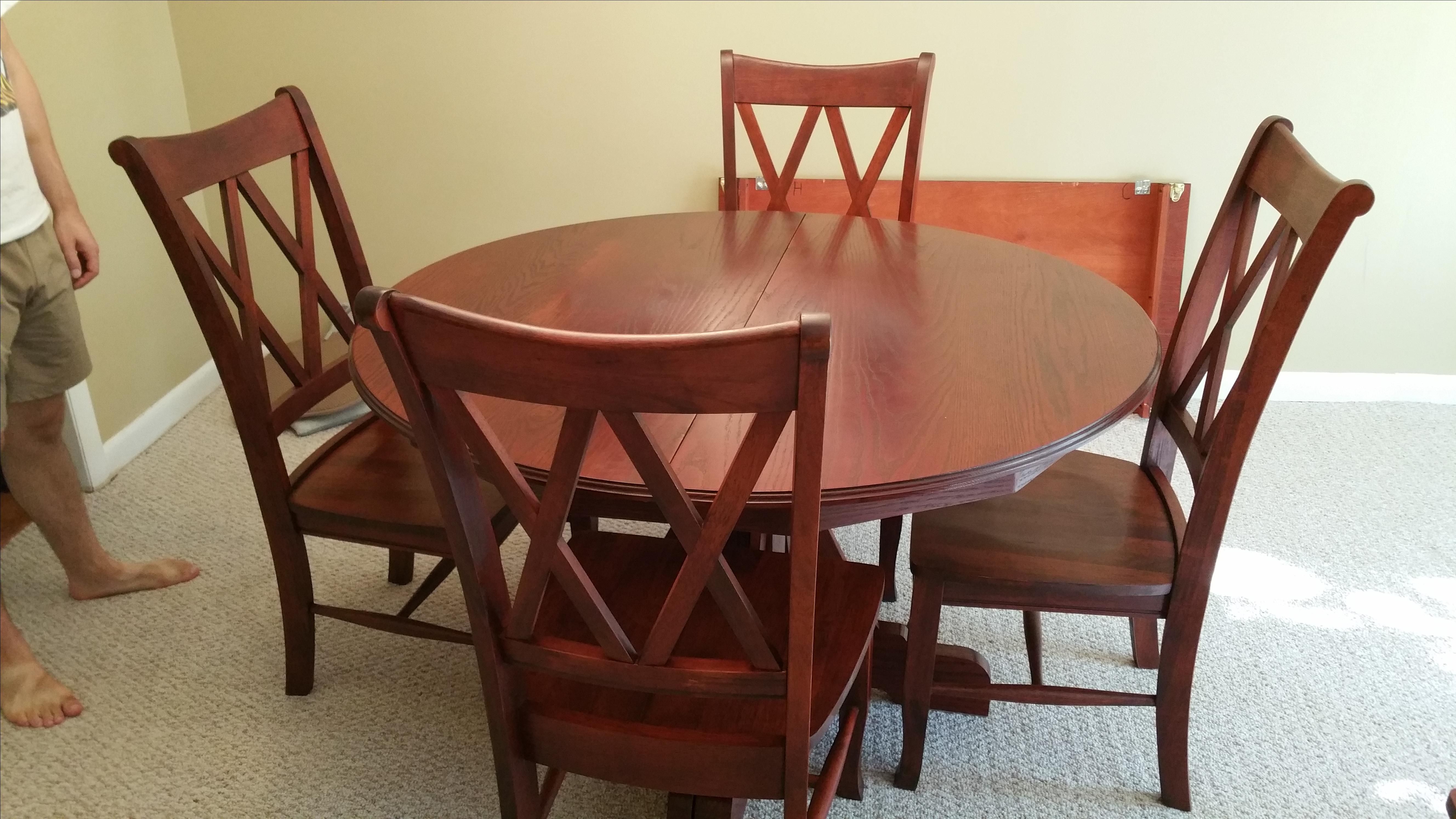Custom Solid Oak Hardwood Dining Table by Ehandcarved