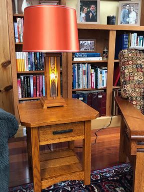 Custom Made Mission Style Arts And Crafts End Table/Night Stand