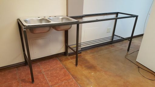 Custom Made Commercial Counter And Sink.