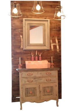 Custom Made Reclaimed Vintage Vanity, Modern Rustic Using Annie Sloan Chalk Paint®