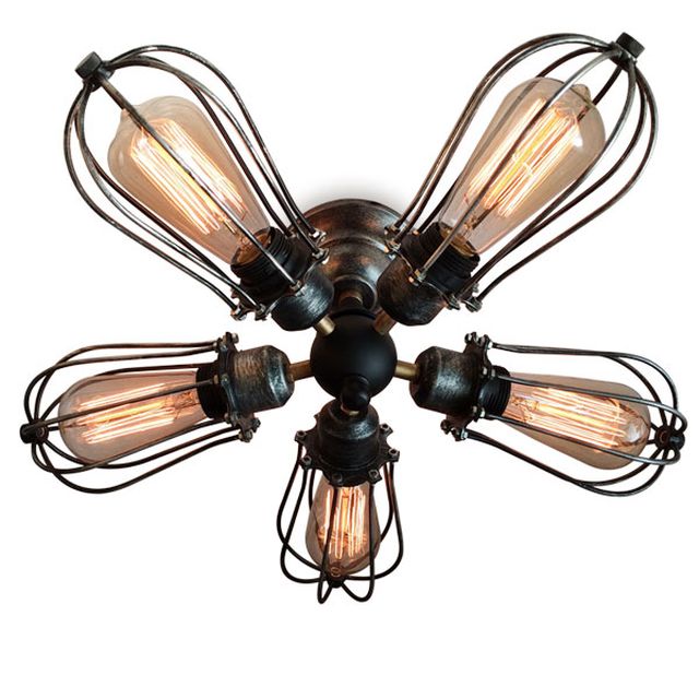 Black Vintage Barn Metal Semi Flush Mount Ceiling Light Black Vintage Barn Metal Semi Flush Mount Ceiling Light