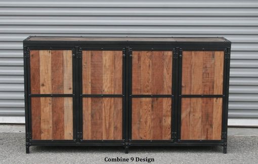 Custom Made Motorized Tv Lift Cabinet - Urban Industrial Style