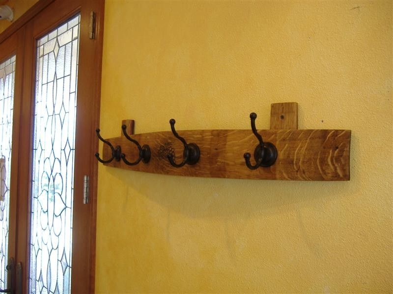 Hand Made Wine Barrel Stave Coat Rack by Sandman Productions