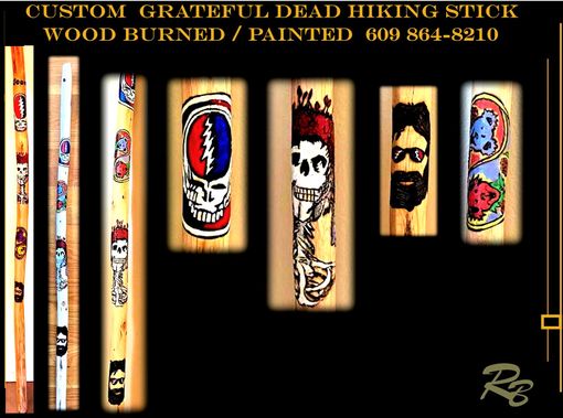 Custom Made Grateful Dead, Gifts, Walking Stick, Hiking Stick, Custom, Personalized, Walking Stick, Carved