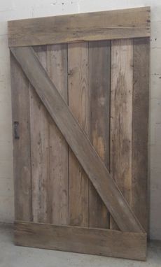 Custom Made Sleek And Rustic Authentic Ks Barn-Wood Sliding Barn Doors