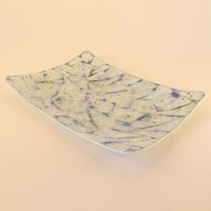 Custom Made "Glacier" Fused Glass Platter