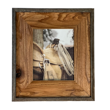 Custom Made Ranchers Series, Handcrafted 3.75" Wide, Barnwood Raised Edge & Western Cedar Photo Frame