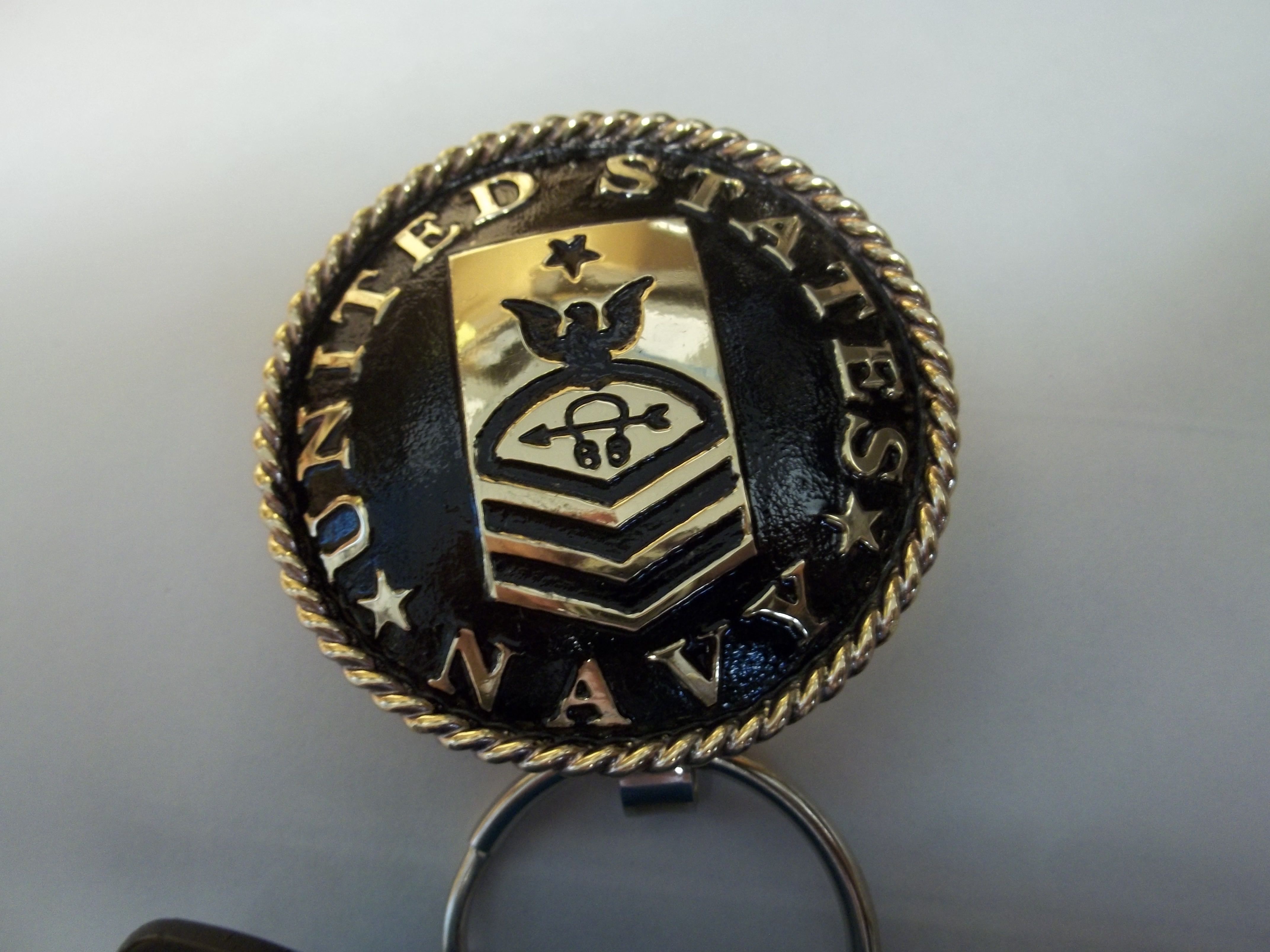 United States Navy Crest Key Ring 