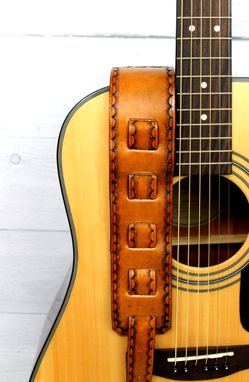 Custom Made Custom Tan Leather Guitar Strap