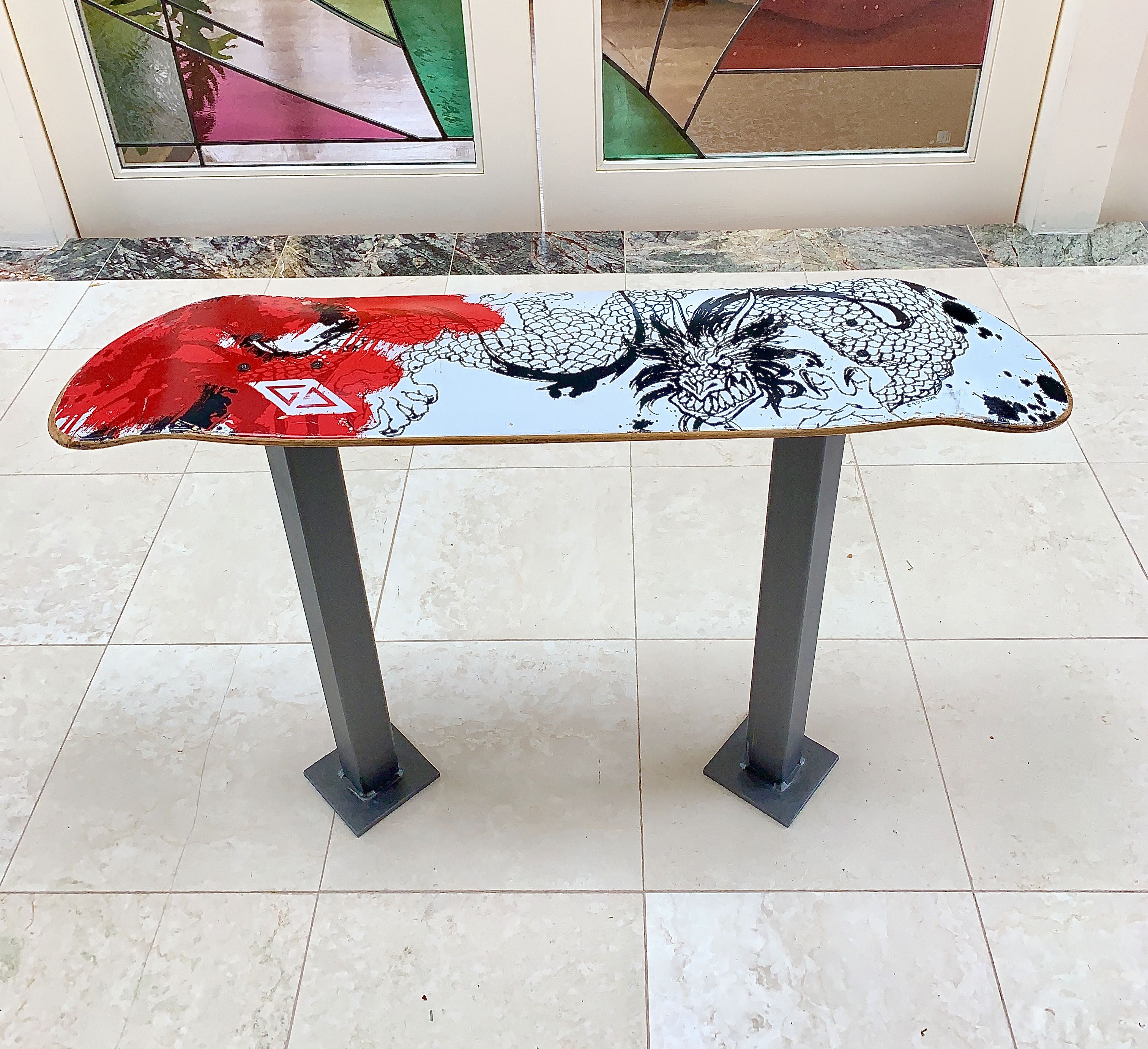 Buy Handmade Skateboard Table, made to order from PeppercornStudio