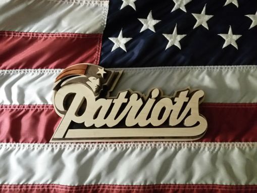 Custom Made Wood New England Patriots Logo