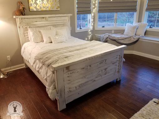 Custom Made Reclaimed Rustic Barnwood Bed Set