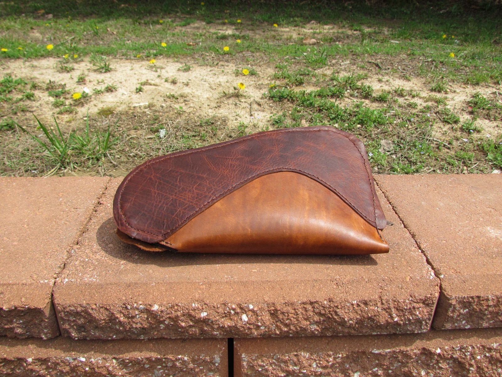 Hand Crafted Pistol Rug/ Pistol Case Leather by Ozark Mountain Leather