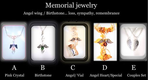 Custom Made Angel, Birthstone Necklace, Custom Created For You