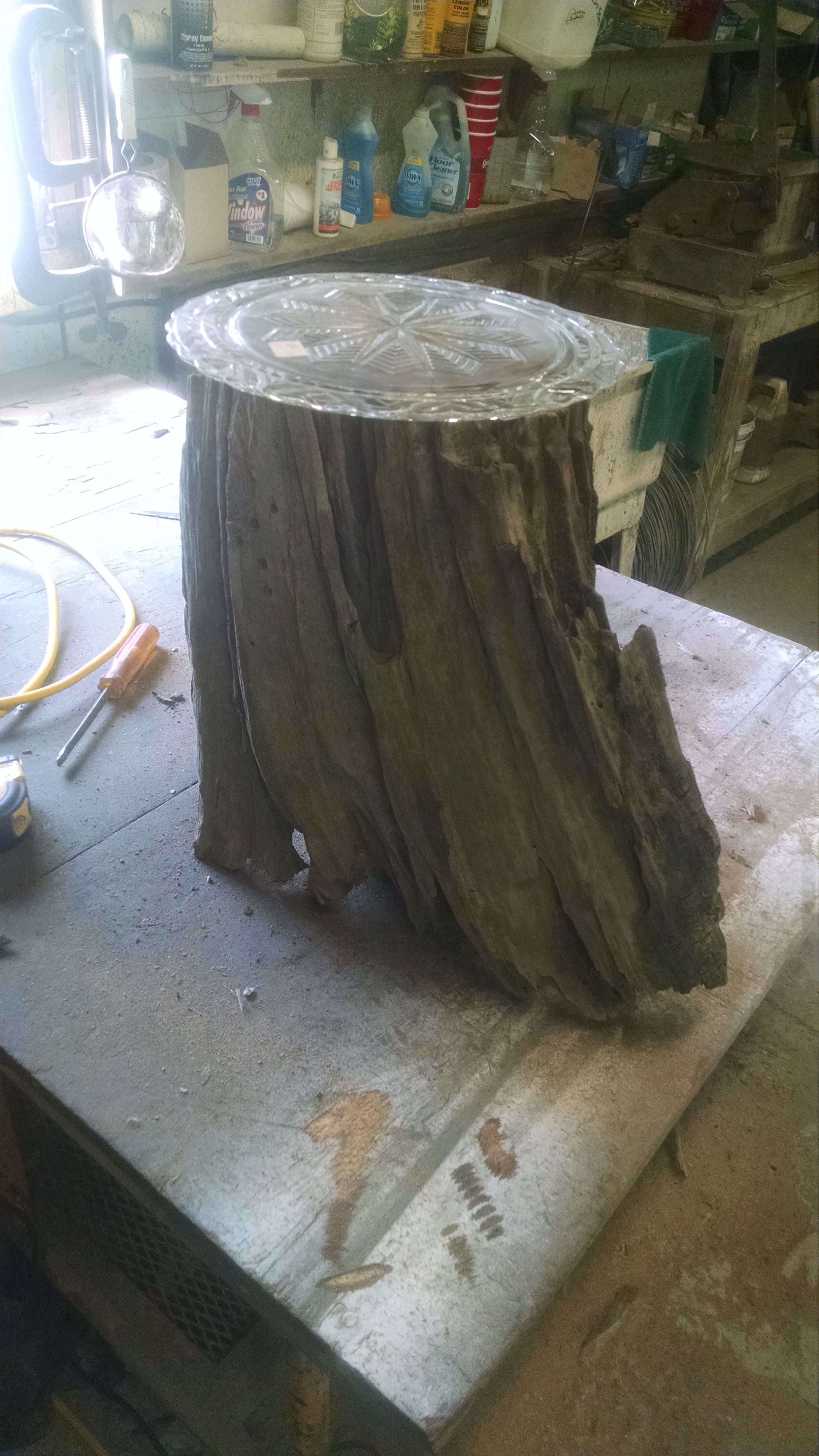 Handmade Tree Trunk Cake Stand by Tangi Trading Post