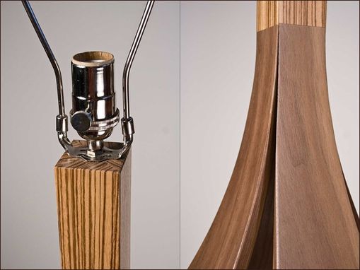 Custom Made The Allium Floor Lamp In Walnut+Zebrawood