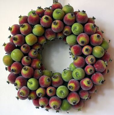 Custom Made Sugared Pomegranate And Apple Wreath