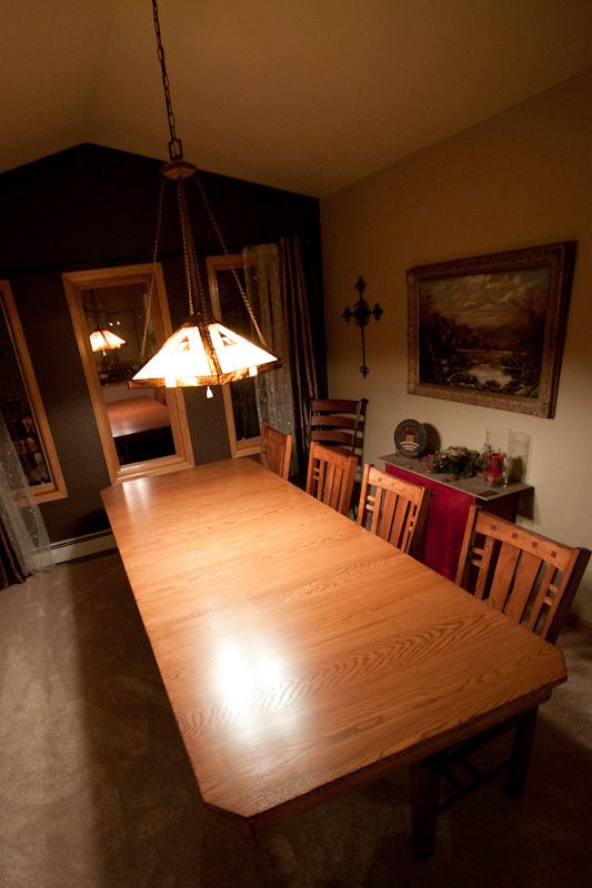 Custom Arts & Crafts Style Dining Table by Pin & Scroll Elegant Wood