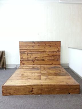 Custom Made Rustic / Industrial Bed Frame With Headboard