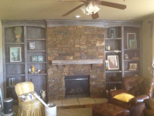 Custom Made Custom Mantle, Color Change, And Rock Work