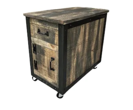 Custom Made Rustic Industrial Barn Board End Table / Side Table / Nightstand / Night Stand / Reclaimed Wood