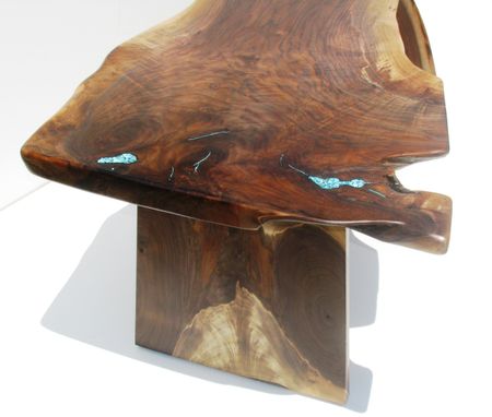 Custom Made Highly-Figured Walnut Stump Coffee Table