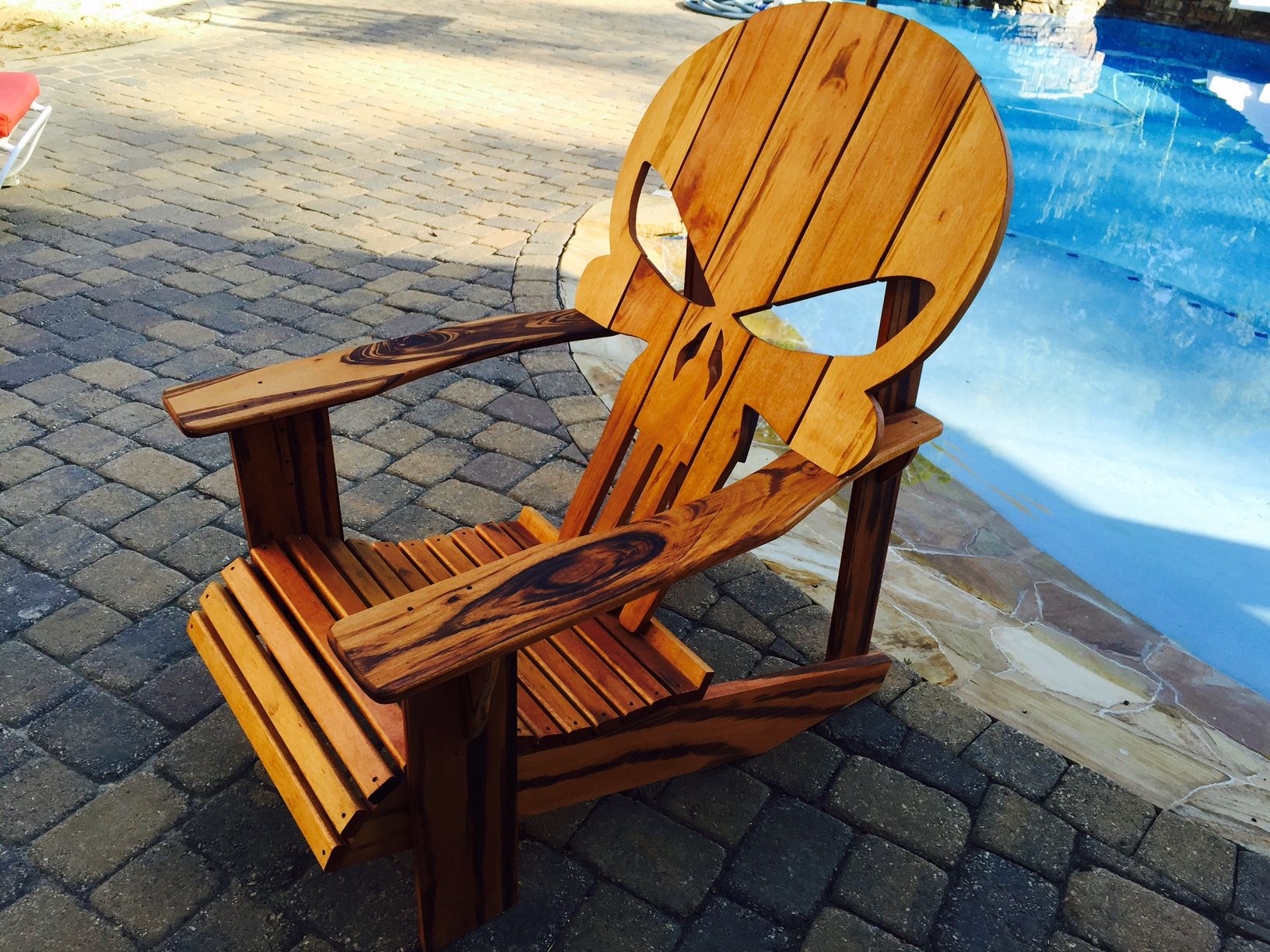 Buy Custom Skull Adirondack Chair, made to order from Carolina Wood