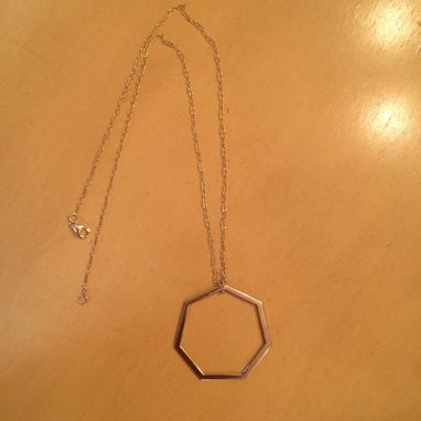 Custom Made Gold Pendant Heptagon