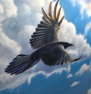 Custom Made Birds And Sky 360 Mural
