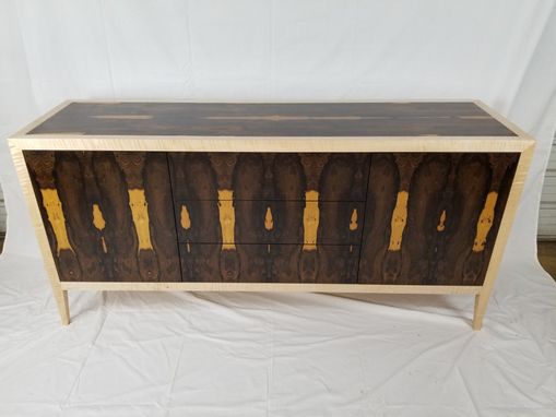 Custom Made Media Console,  Buffett ,Entertainment Center Made With Exotic Wood