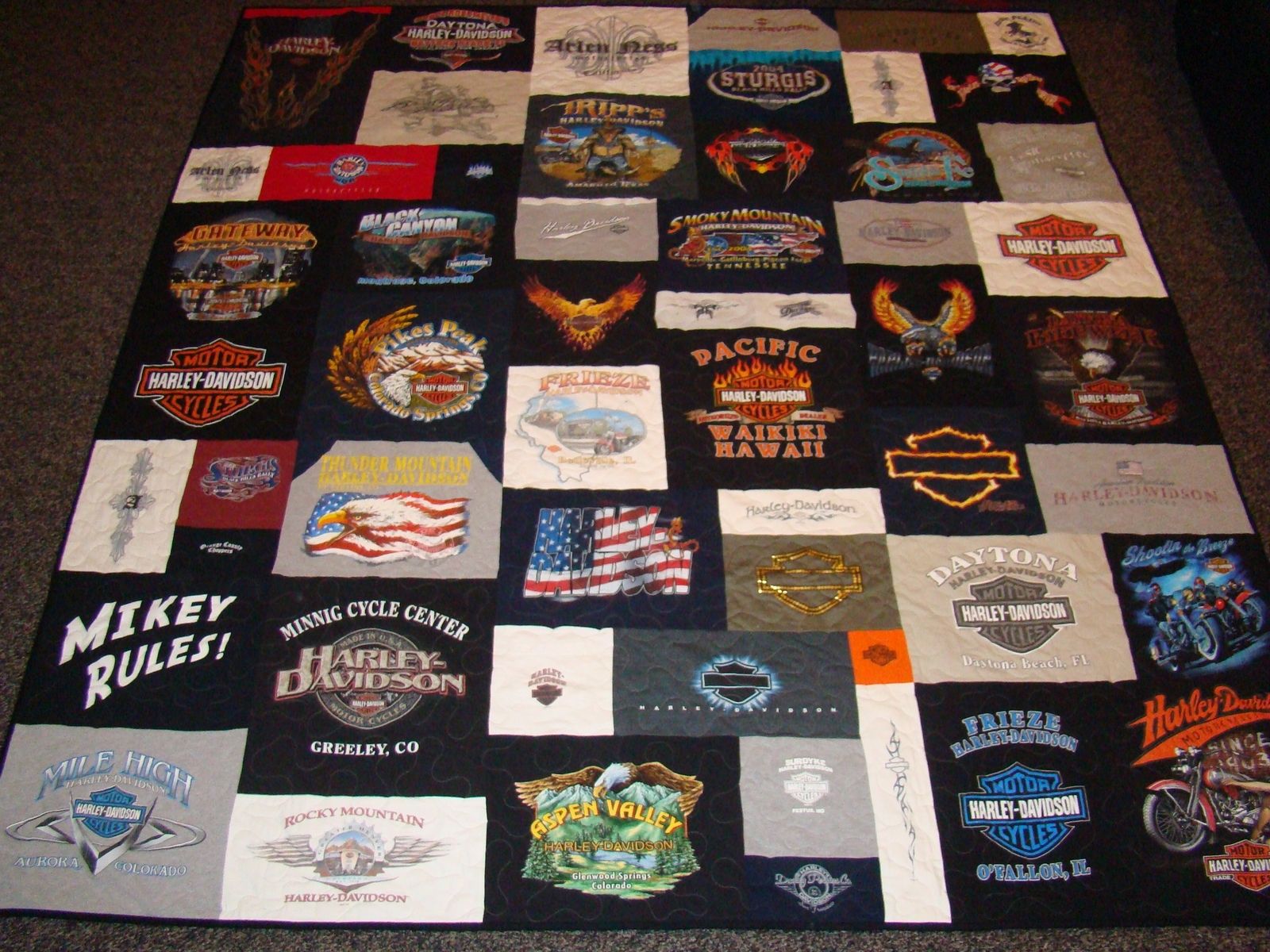 Hand Made King Size Custom Tshirt Quilt by 3 Stitch Creations ...