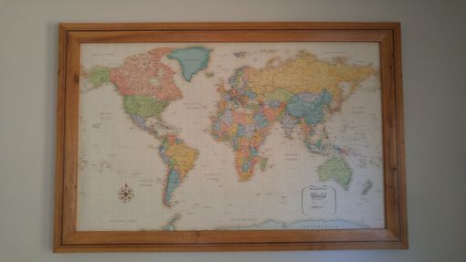 Custom Made Corkboard World Map
