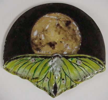 Custom Made Trans Lunar Moth - Glass Fusing Artwork