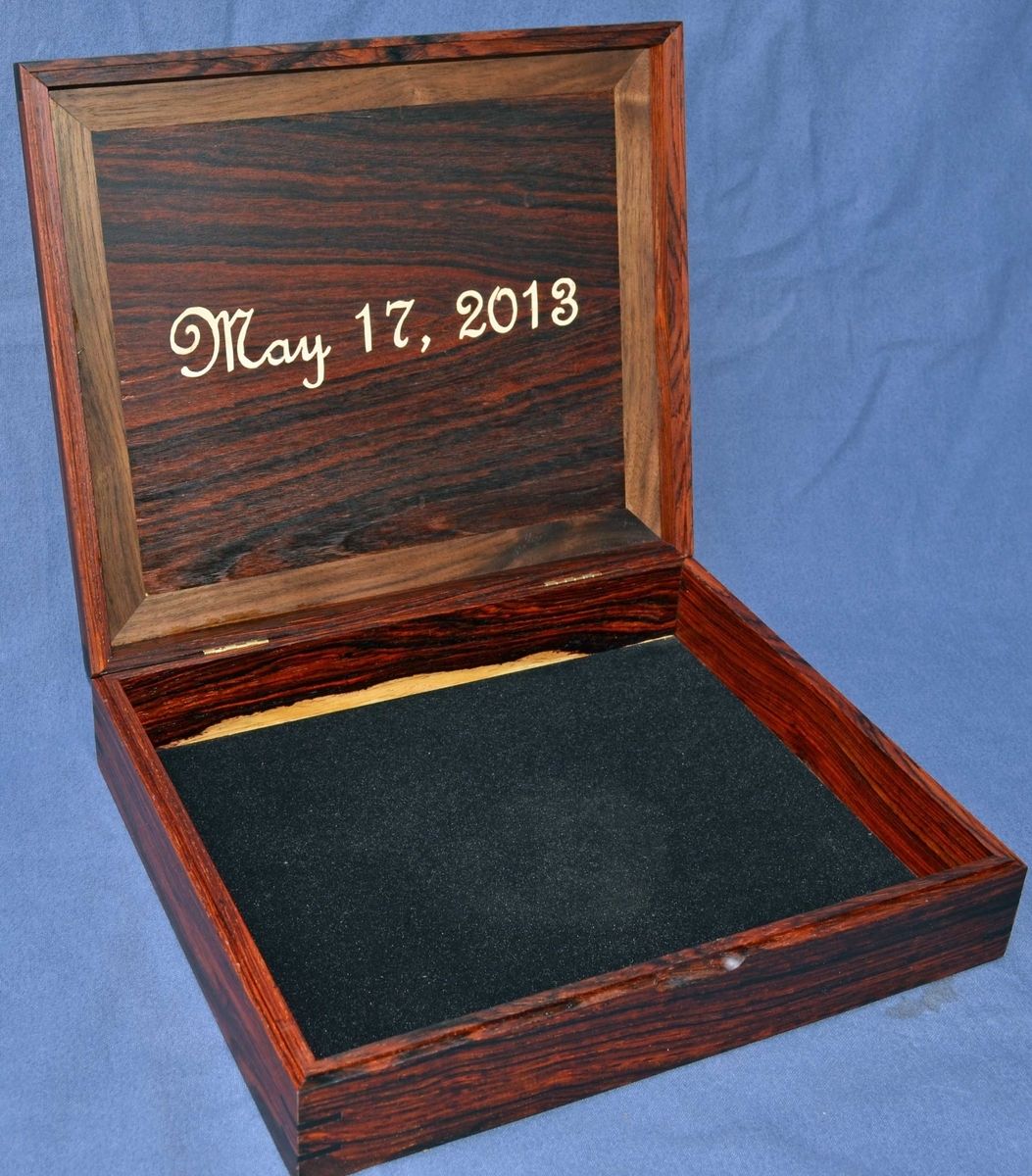 Handmade Custom Wood Inlay Keepsake/Jewelry Box by Dennis Chenoweth