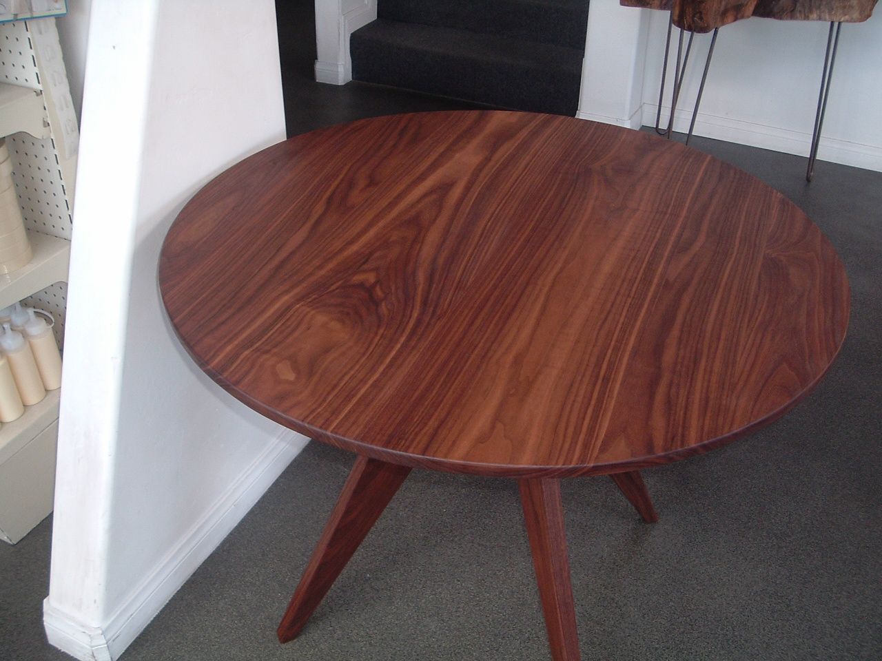Custom Solid Black Walnut Modern Table by Jonathan Walkey Furniture Maker