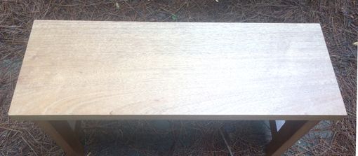 Custom Made Bench Or Table In African Mahogany Contemporay Style
