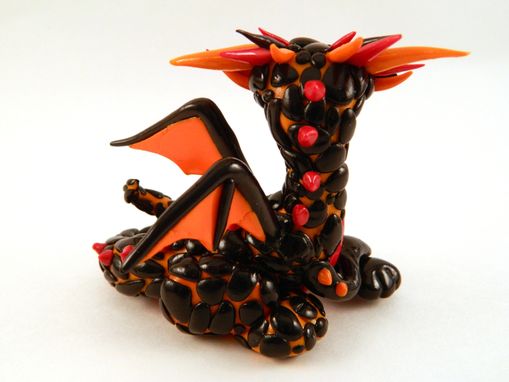 Custom Made Polymer Clay Fire Dragon Sculpture