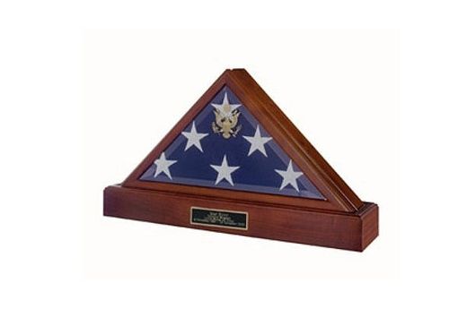 Custom Made Eternity Flag Case Urn, Flag And Urn Display Case