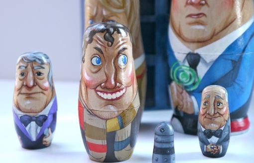 Custom Made Doctor Who Nesting Doll Set With T.A.R.D.I.S. Box