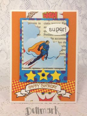 Custom Made Handmade Greeting Cards "Birthday" For Boys And Men