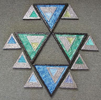 Custom Made "Triangles" - 3d Geometric Wall Art - 12 Pieces