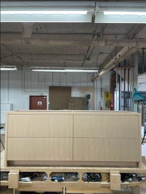 Custom Made Rift White Oak Vanity With Whitened Finish